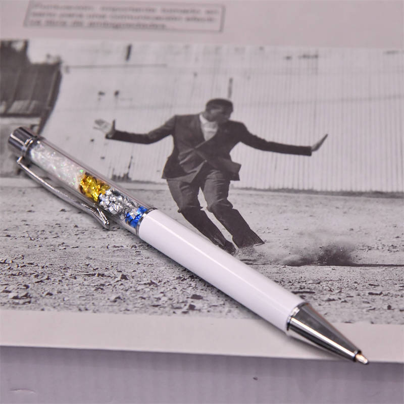 Black Ink DIY Promotional customized gifts Pens White Sublimation Blanks DIY Heat Transfer Clip Ballpoint pen