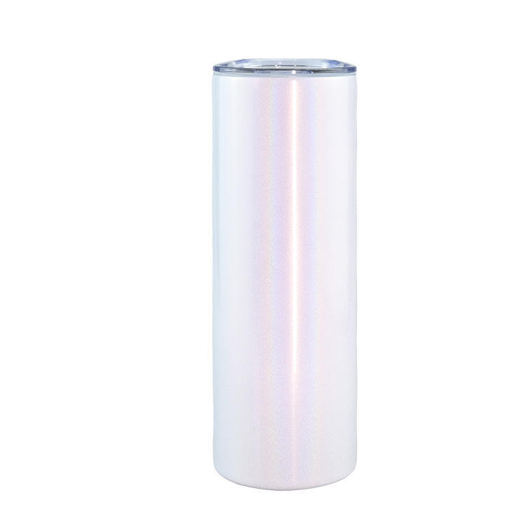 Colorful Sublimation Stainless Steel Glitter 20 Oz Double Wall Insulated Tumblers Straight