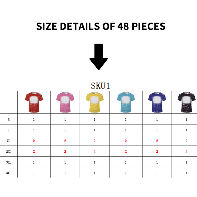 Wholesale blank men's bleached t shirt polyester custom logo bleached faux sublimation printing unisex tshirt for Heat Transfer