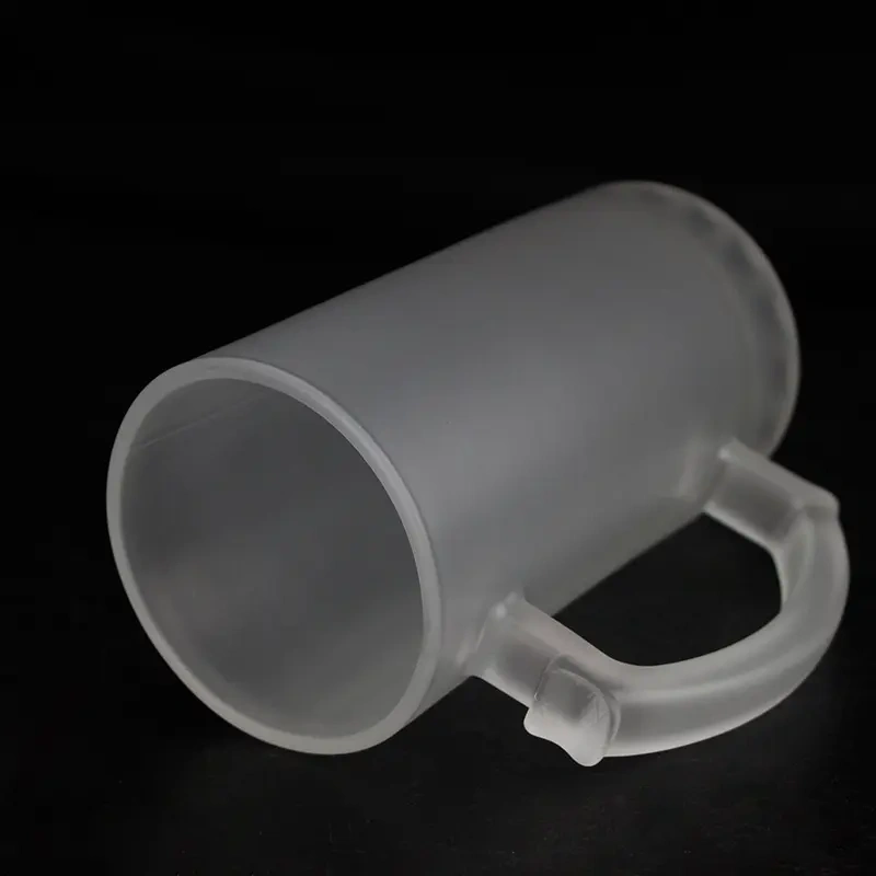 Hot Seller Glass 16oz Matte Cup Wholesale Custom Logo Frosted Beer Mug Blank Sublimation Beer Mug