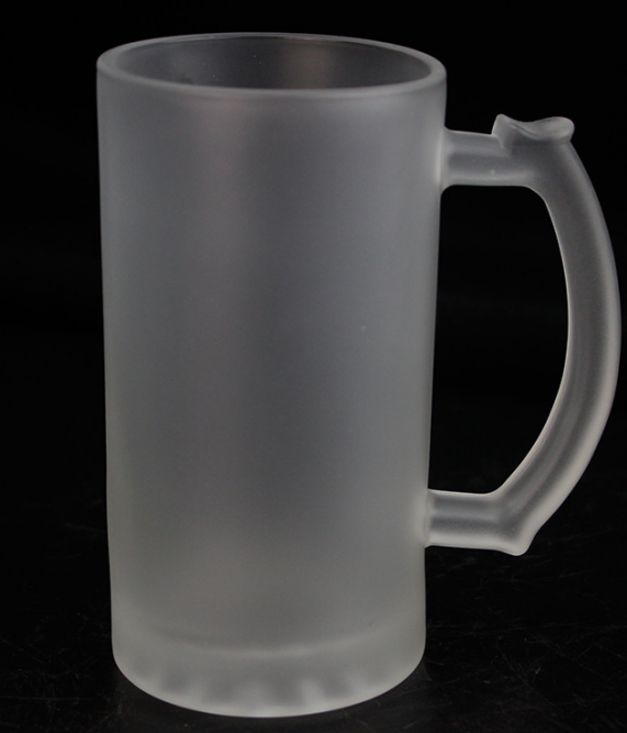 Hot Seller Glass 16oz Matte Cup Wholesale Custom Logo Frosted Beer Mug Blank Sublimation Beer Mug