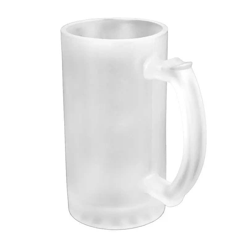 Hot Seller Glass 16oz Matte Cup Wholesale Custom Logo Frosted Beer Mug Blank Sublimation Beer Mug