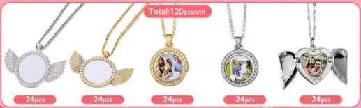 sublimation blank Metal pendant