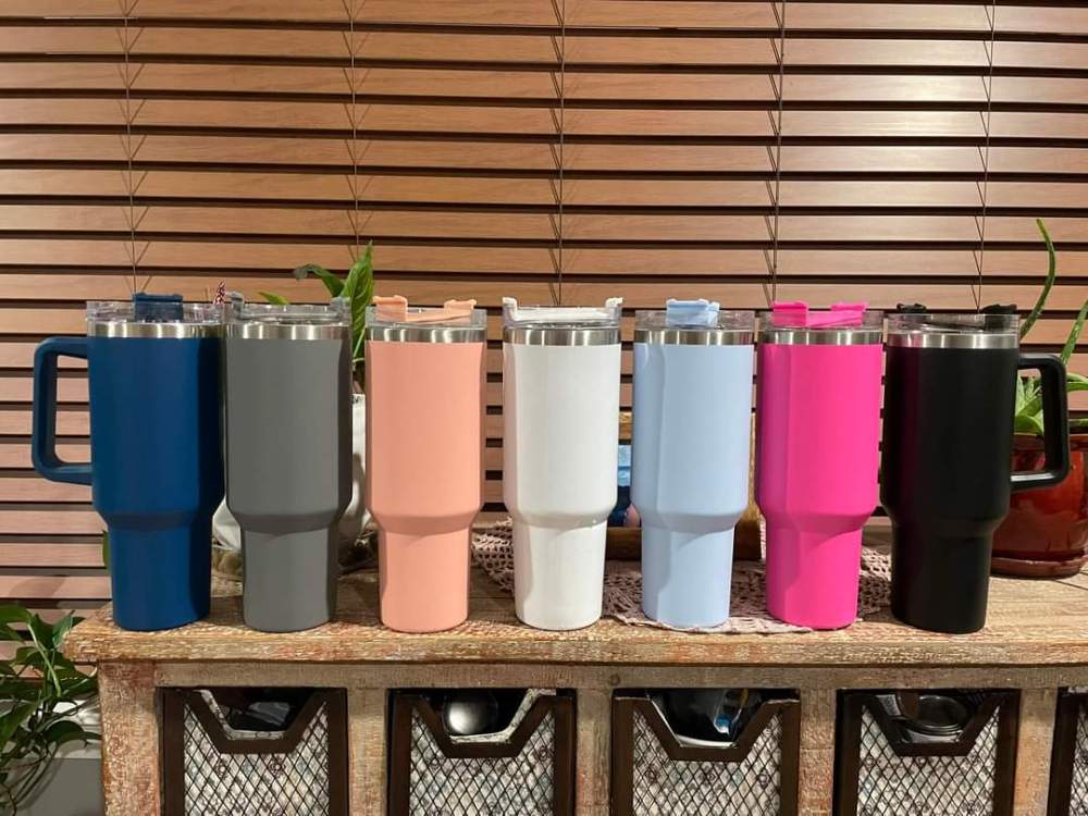 Nonsublimation powder coated 40oz  Mixed colors Travel Cup