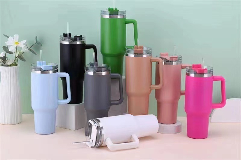 Nonsublimation powder coated 40oz  Mixed colors Travel Cup