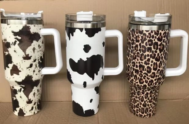Nonsublimation new cow print 40oz Mixed colors Travel Cup