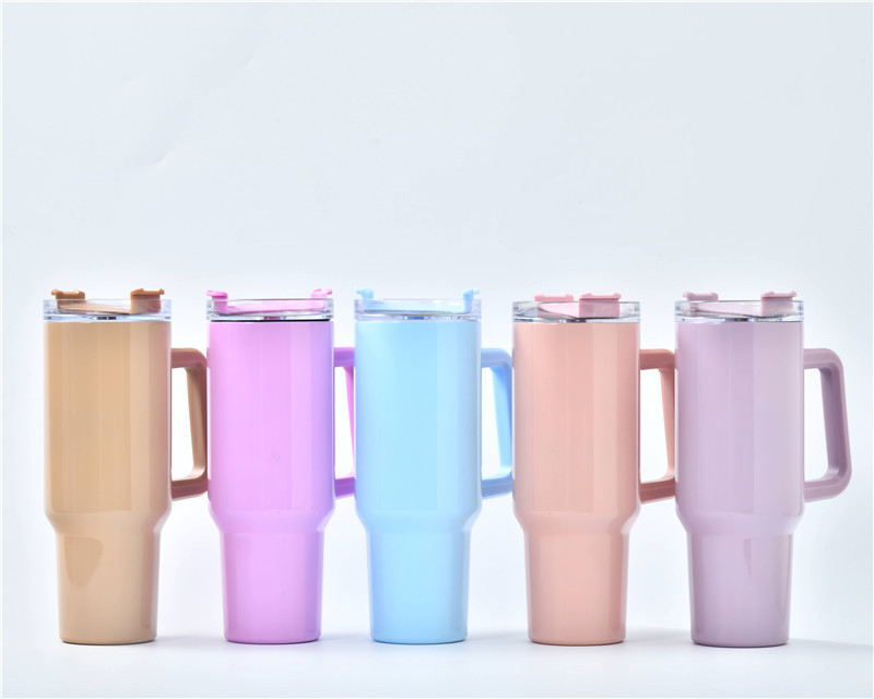 sublimation 40OZ travel mugs,5 mixed colors