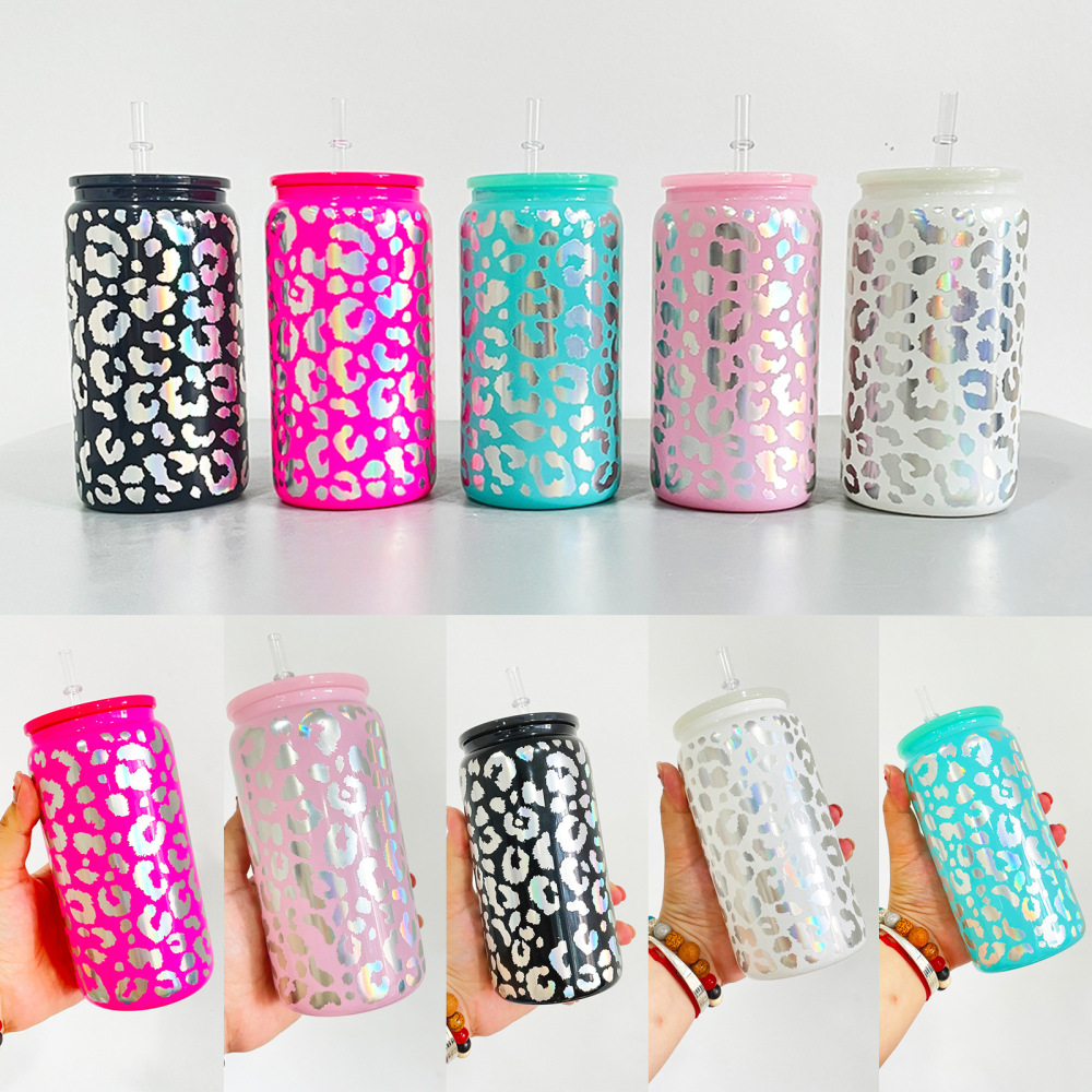 Sublimation 16oz  with leapord surface