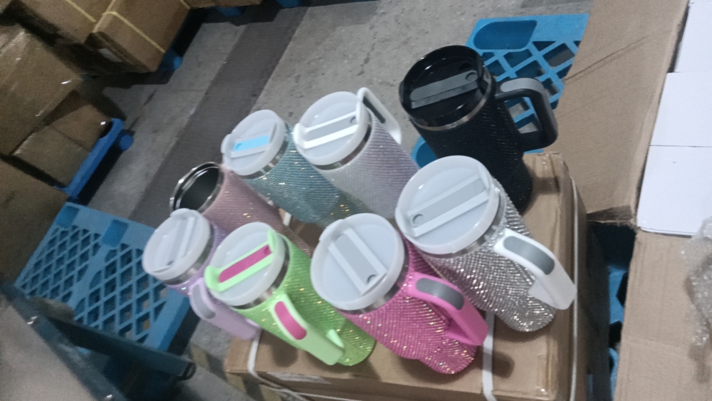 NonSublimation 40OZ rhinostones travel mugs