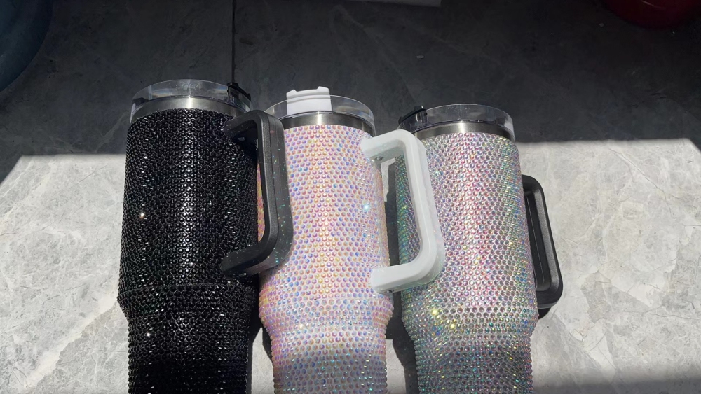 NonSublimation 40OZ rhinostones travel mugs