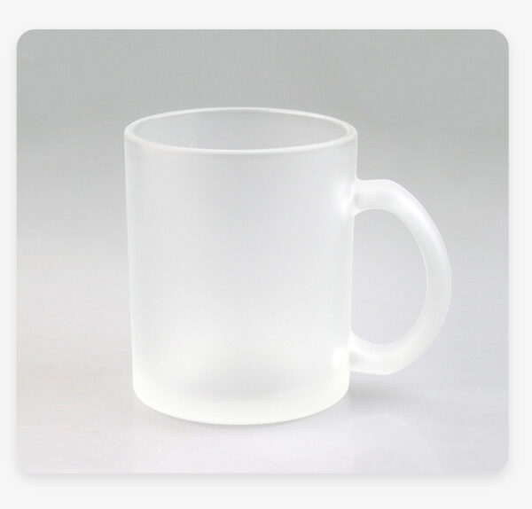 11oz Sublimation Blanks Clear/Frosted Glass Mug with Handle