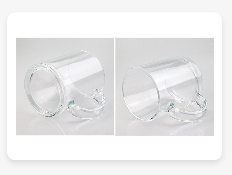 11oz Sublimation Blanks Clear/Frosted Glass Mug with Handle