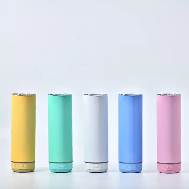 Us Warehouse Sublimation Blanks Straight Tumbler Smart Speaker 20oz Stainless Steel Sublimation Wireless Speaker Music Tumbler