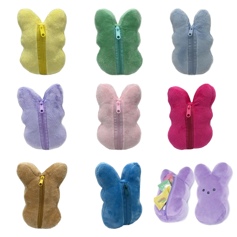 6 Plush Peeps Rabbit with Zipper for Easter- Chinese Warehouse