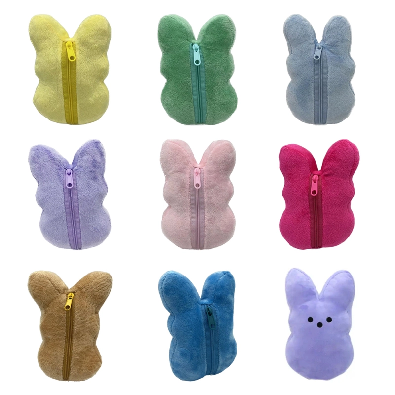 6 Plush Peeps Rabbit with Zipper for Easter- Chinese Warehouse