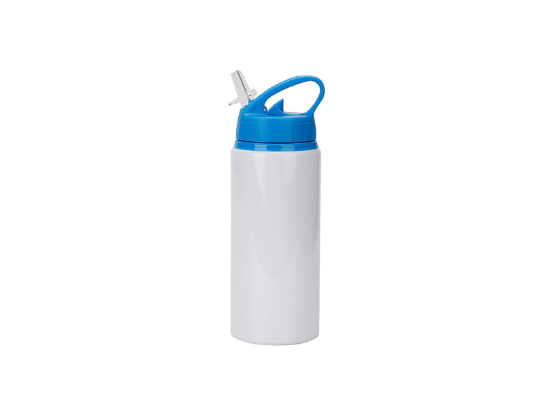 20oz Sublimation Blanks White Aluminium Water Bottle with Straw Lid