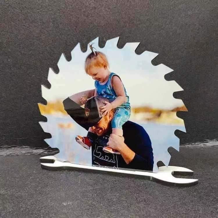 Sawblade Sublimation Photo Blank with stands, single side sublimation