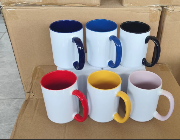 Customized 11oz Ceramic Mugs White Sublimation Ceramic Milk Mug Customization Logo Printing