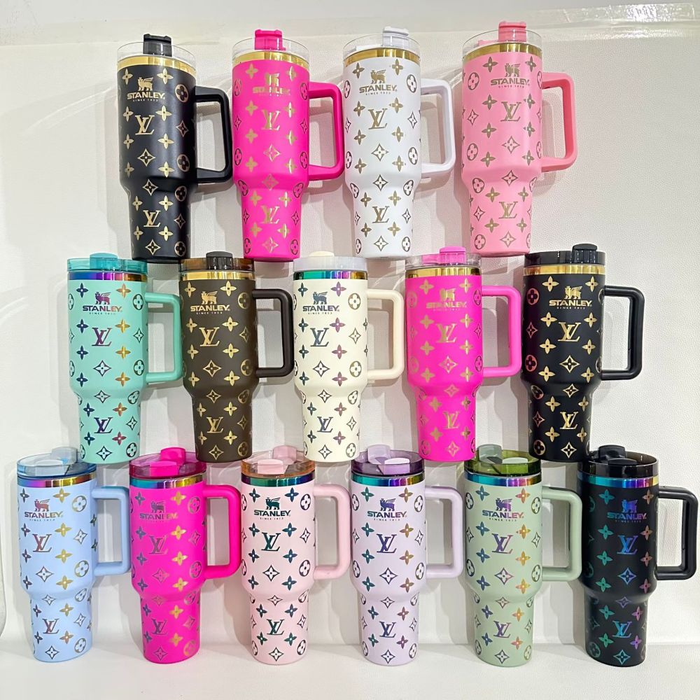 40OZ tumblers with logo and mixed color