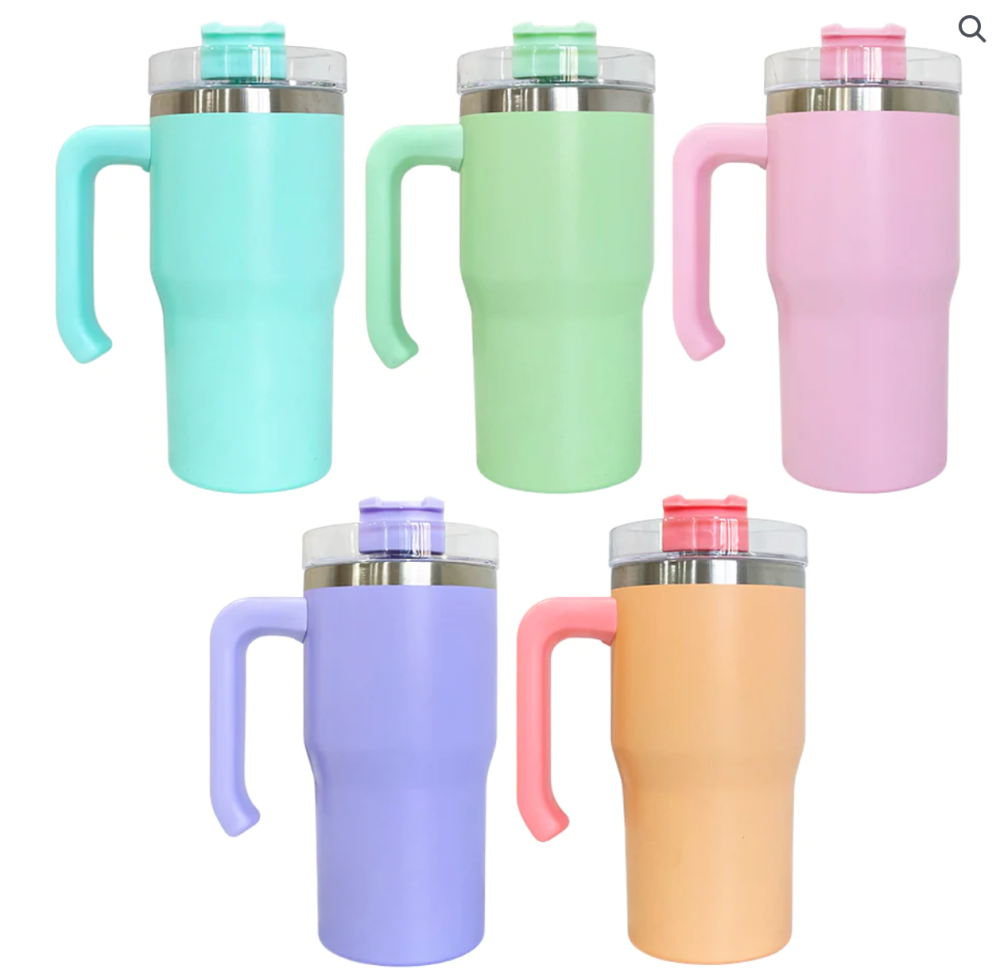 20oz Sublimation Stainless Steel Macaron Tumblers with Handle