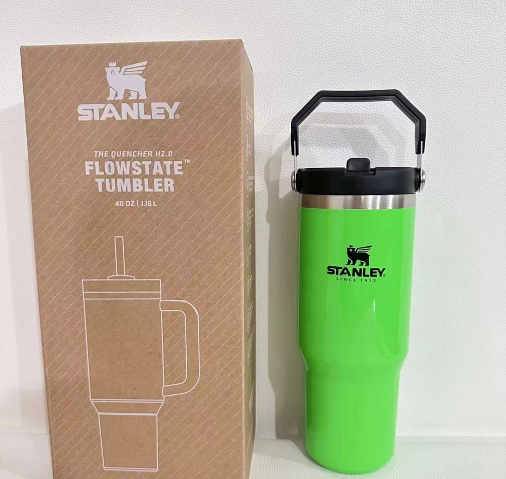 30oz Neon colores tavel  handle lid mugs