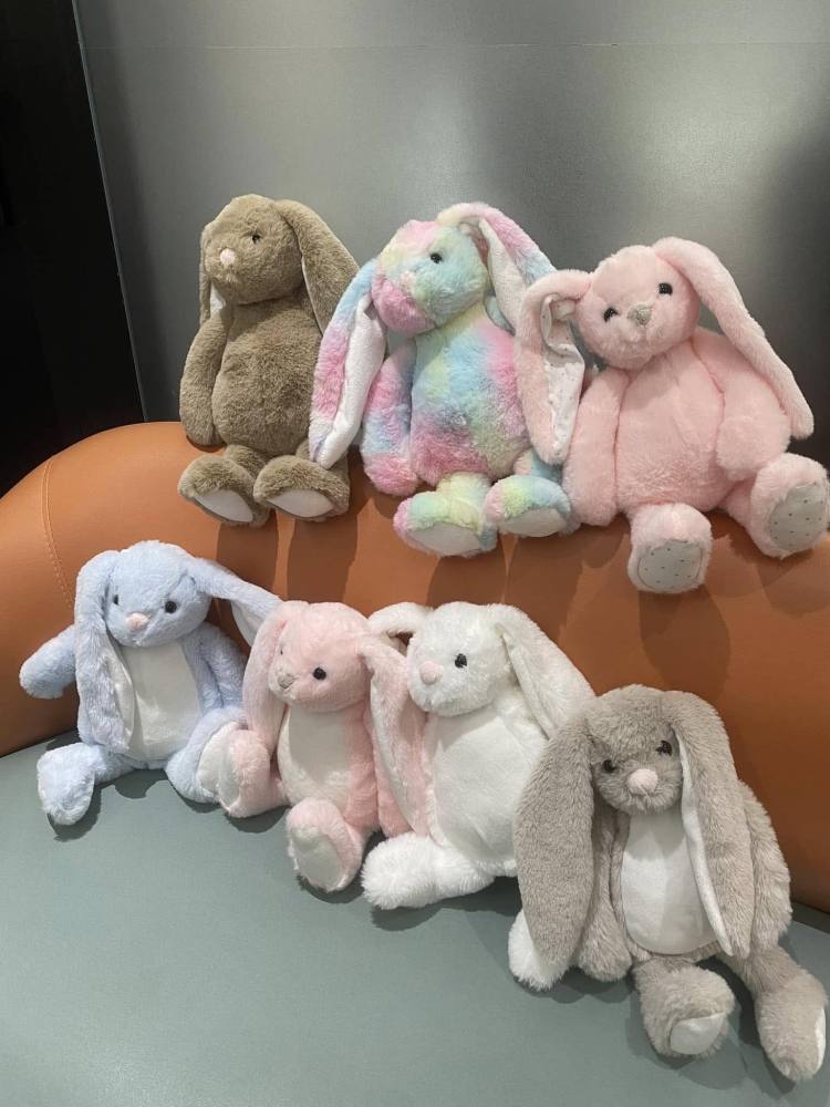 Easter Sublimation Bunny Plush Doll Stuffed Gift Doll Kids Wholesale Easter Bunny Plush
