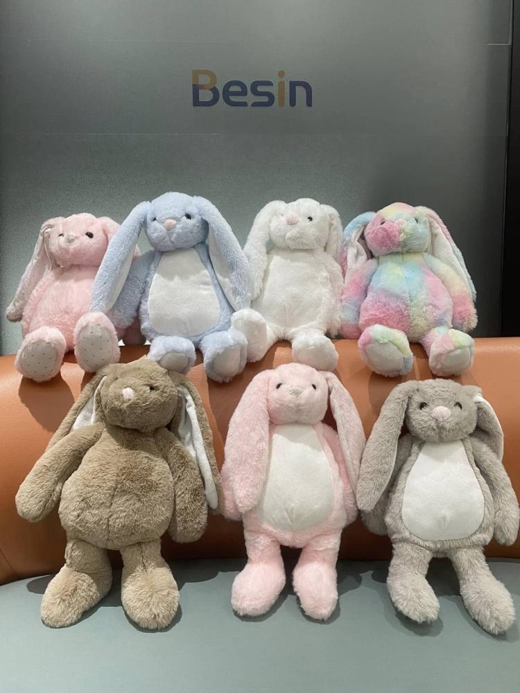Easter Sublimation Bunny Plush Doll Stuffed Gift Doll Kids Wholesale Easter Bunny Plush