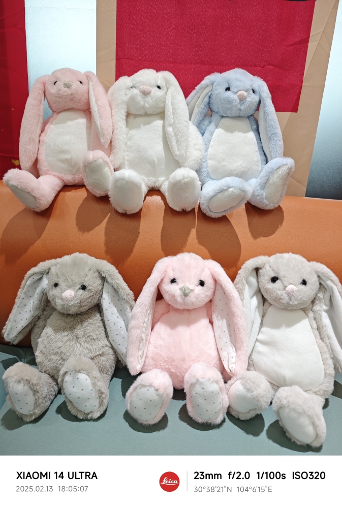 FashionItems Easter Festival Decoration Bunny Ears Cartoon Thermal Transfer Colorful Easter Sublimation Rabbit