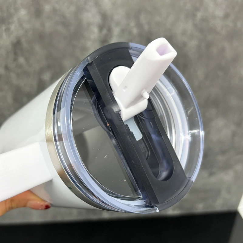 20 Pack USA Warehouse H3.0 40oz Leak Proof Lids Tumblers New Protour Style with Removable Nozzle Cover Glossy White Sublimation Tumblers
