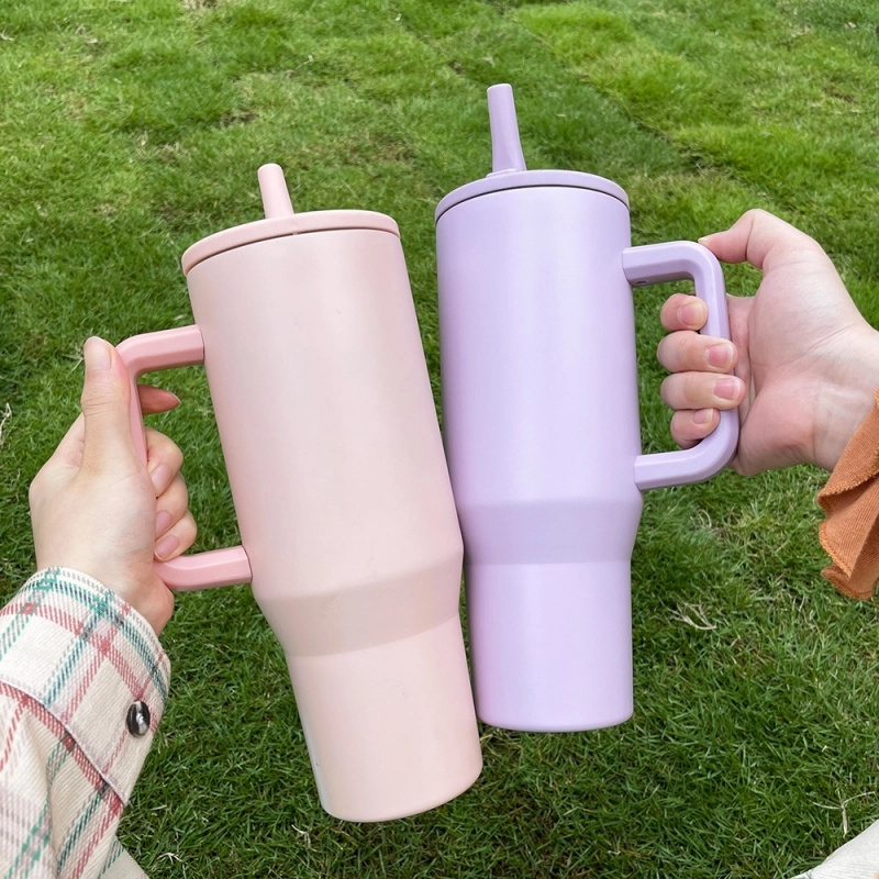 16 Pack USA Warehouse 40oz Macaron Colored Blank Sublimation Flip Straw Tumblers With Leak Proof Lids