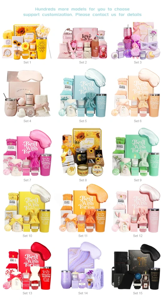 Custom logo Tumbler Gift Set Personalized Luxury Relaxing Self Care Package Basket Souvenirs Unique Promotional Mug Box for Girl