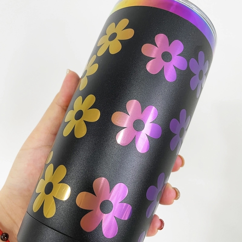 25 Pack USA Warehouse Yeti Power Coated 20oz Rainbow Plated Tumblers 20 oz Cup With Colorful Straws