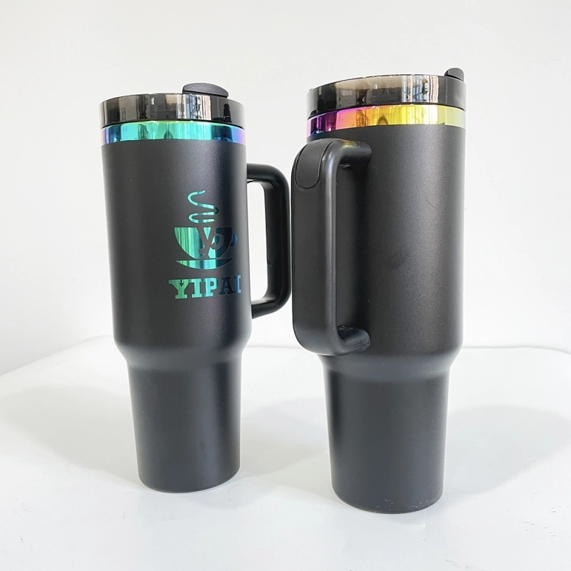20 Pack USA Warehouse H2.0 40oz Cup 40 oz Powder Coat Rainbow UnderneathTumblers for Laser Engraving