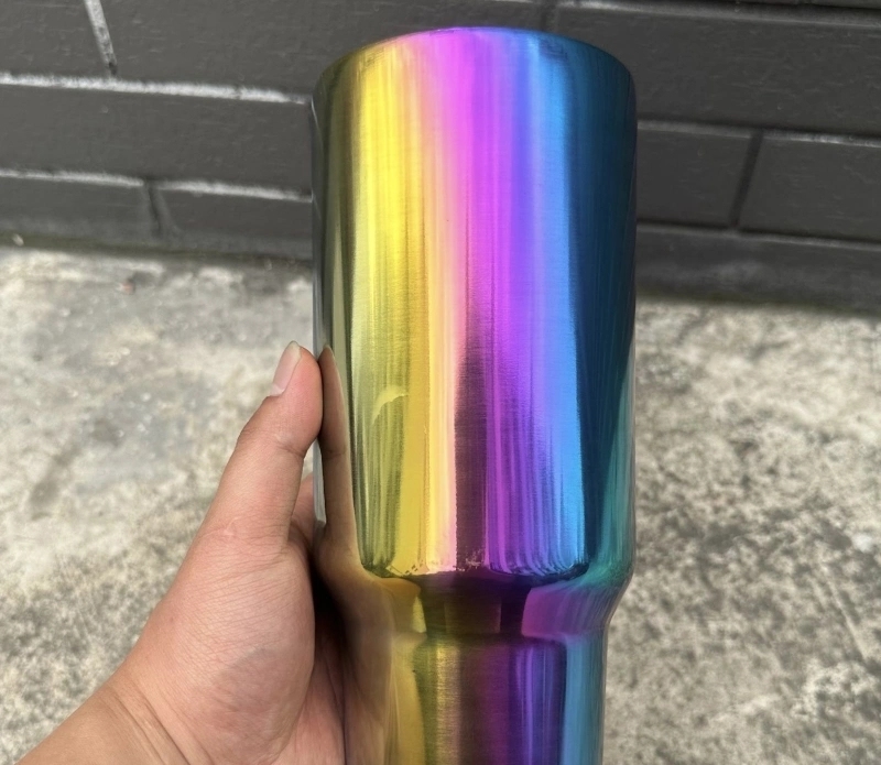 20 Pack USA Warehouse H2.0 40oz Cup 40 oz Powder Coat Rainbow UnderneathTumblers for Laser Engraving