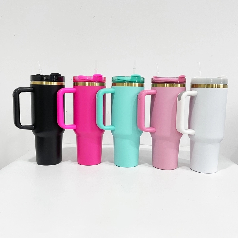 20 Pack USA Warehouse 40oz H2.0 Matt Gold Plated Travel Tumblers 40 oz CupSuitable for Laser Engraved
