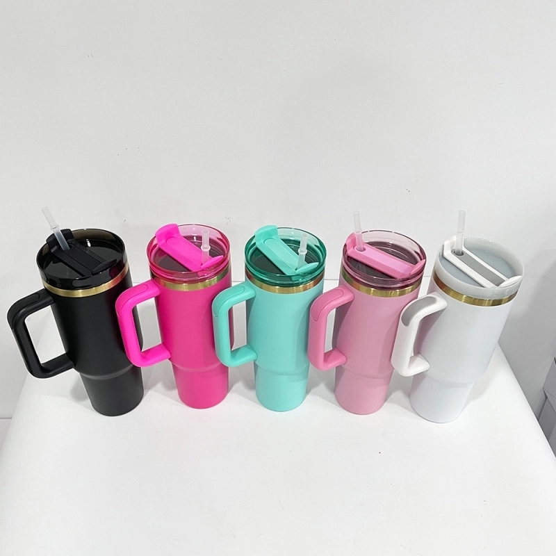 20 Pack USA Warehouse 40oz H2.0 Matt Gold Plated Travel Tumblers 40 oz CupSuitable for Laser Engraved