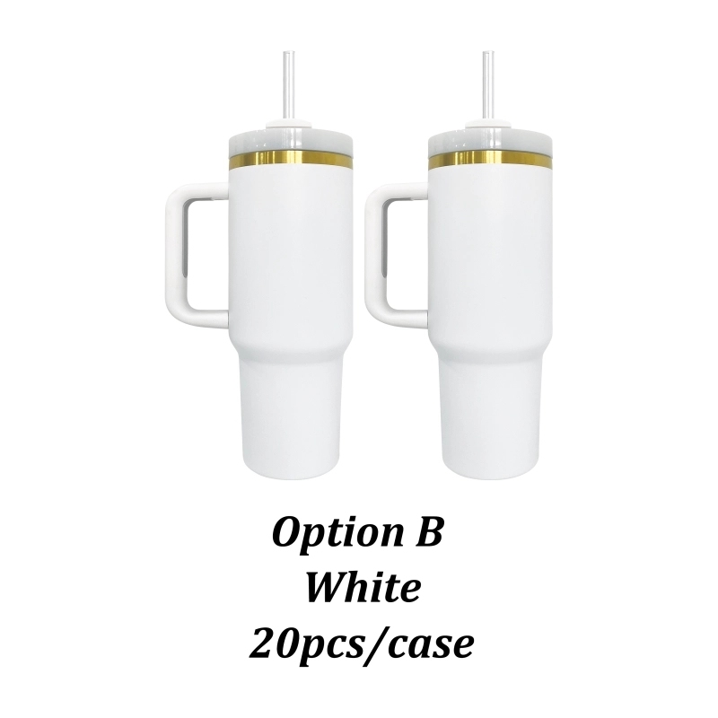 20 Pack USA Warehouse 40oz H2.0 Matt Gold Plated Travel Tumblers 40 oz CupSuitable for Laser Engraved