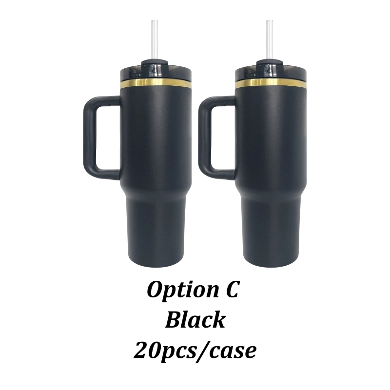 20 Pack USA Warehouse 40oz H2.0 Matt Gold Plated Travel Tumblers 40 oz CupSuitable for Laser Engraved