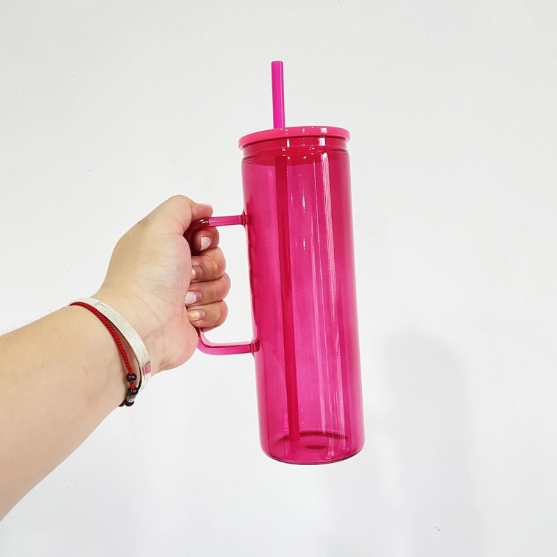 25 Pack USA Warehouse 20oz Jelly Color Straight Beverage Mug Glass Water Bottle 20 oz Glass Tumbler Cup For Sublimation And UV DTF Wraps