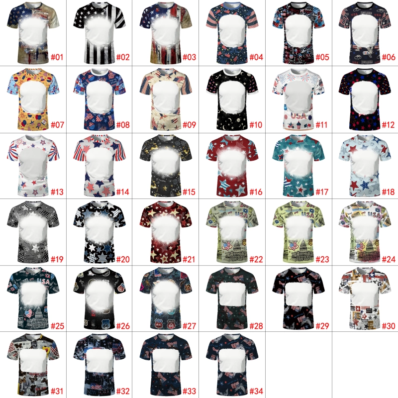 Sublimation Bleached T Shirts Different Colors Shipped From China