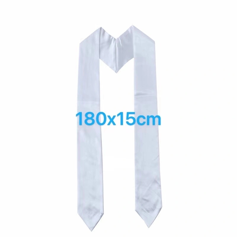 180*15cm White Sublimation Graduation Stoles