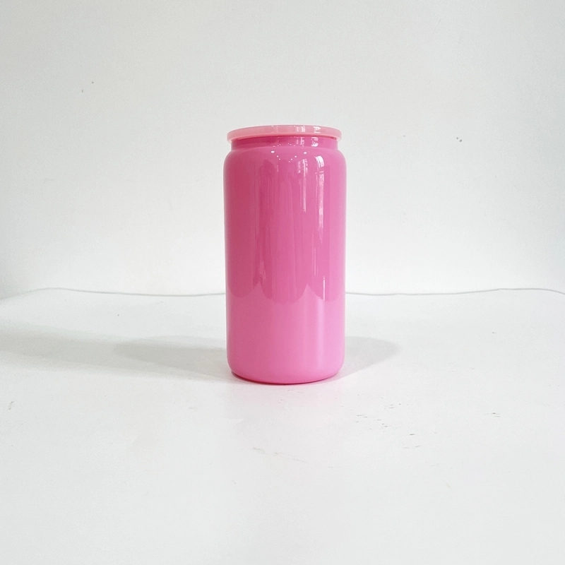 25 Pack 50 Pack USA Warehouse Classic Macaron Color 16oz Glass Can With PP Lids