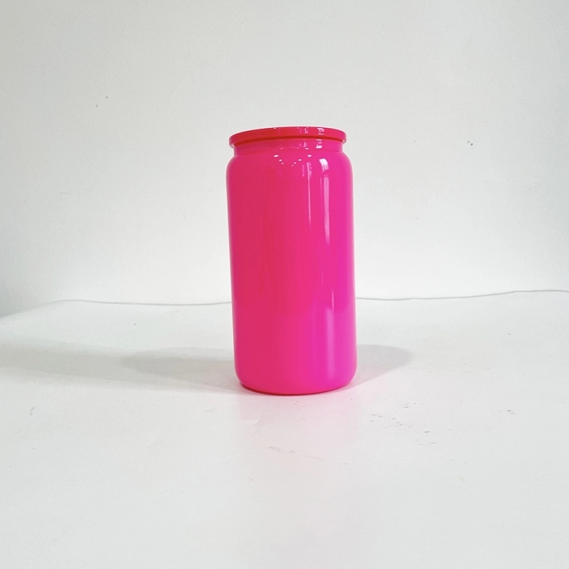 25 Pack 50 Pack USA Warehouse Classic Macaron Color 16oz Glass Can With PP Lids
