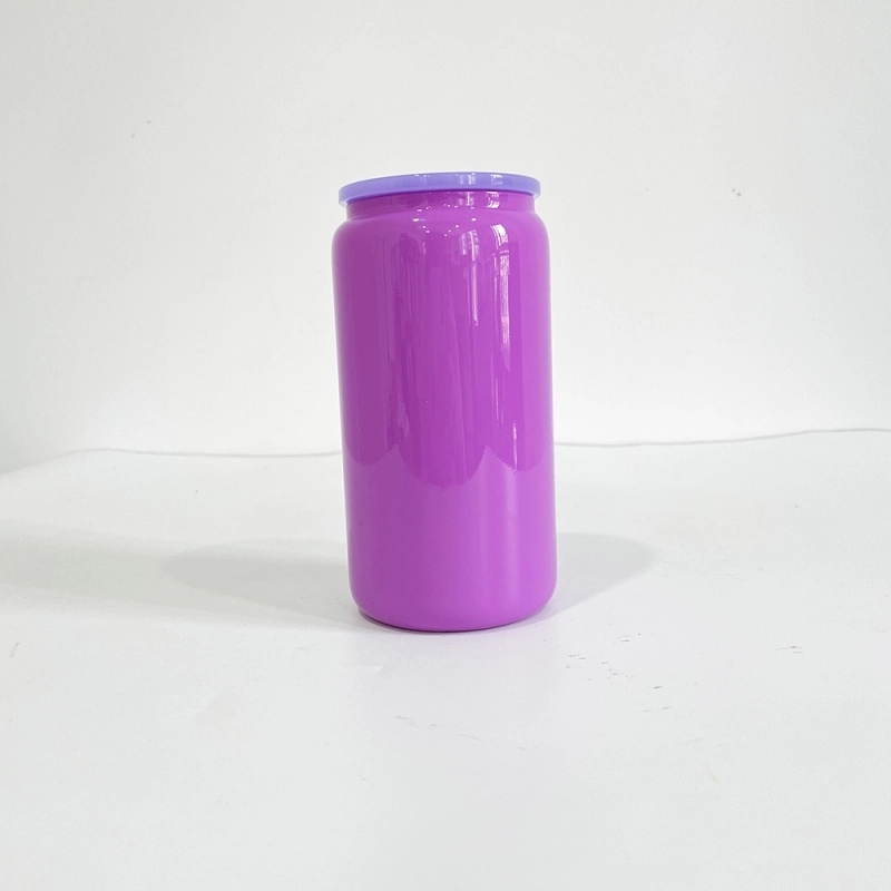 25 Pack 50 Pack USA Warehouse Classic Macaron Color 16oz Glass Can With PP Lids