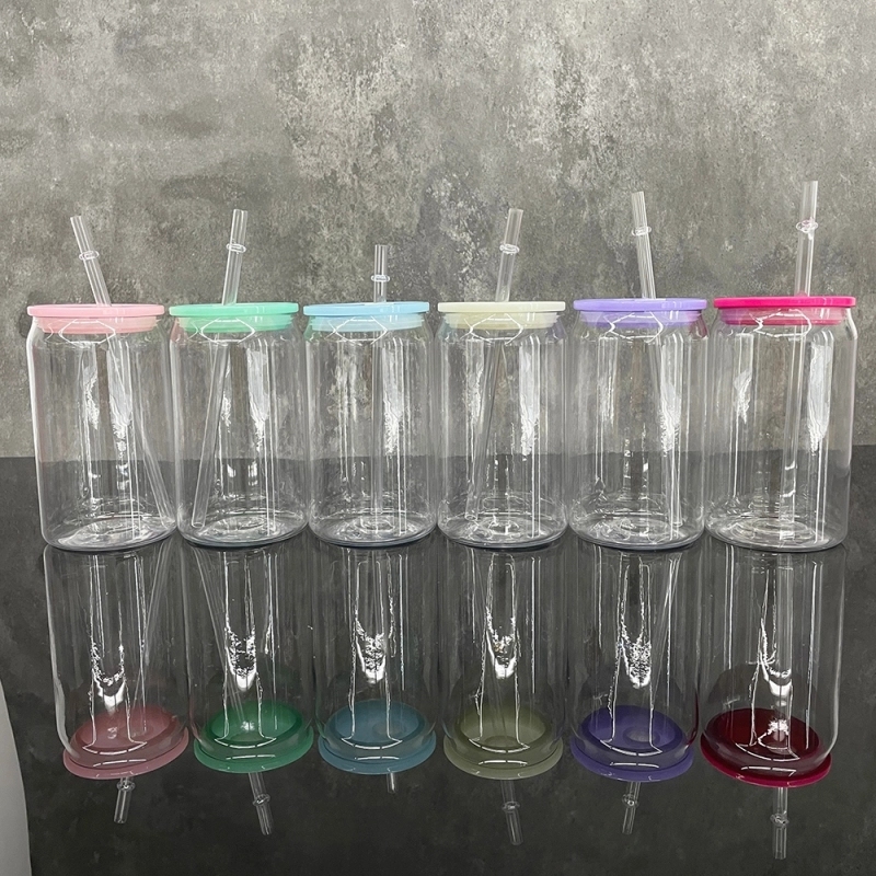 50 Pack 60 Pack USA Warehouse 16oz 20oz Libby Style Plastic Cup With Colored PP Lid