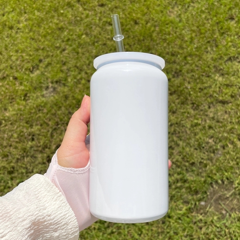 25 Pack USA Warehouse 16oz Vacuum Insulated White Blank Sublimation Stainless Steel Can