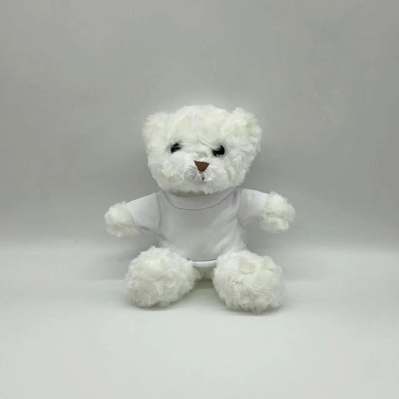 Plush Toy Teddy Bear With White Sublimation T Shirts