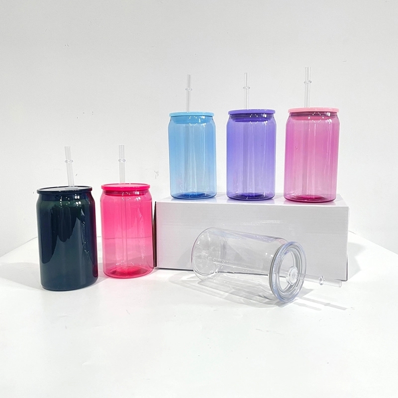 50 Pack 60 Pack USA Warehouse Libby Style 16oz 20oz Jelly Color Plastic Cup With PP Lids