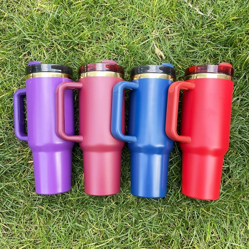 20 Pack USA Warehouse 40oz H2.0 Mixed Color Mirror Gold Plated Powder Coating Tumblers 40 oz Stainless Steel Cup