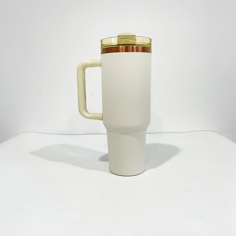 25 Pack USA Warehouse 40oz Copper Plating Quencher Tumblers 40 oz Stainless Steel Cup with Handle For Laser Engraving